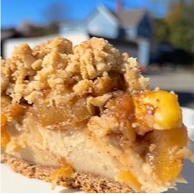 Whole Apple Crisp Cheesecake.